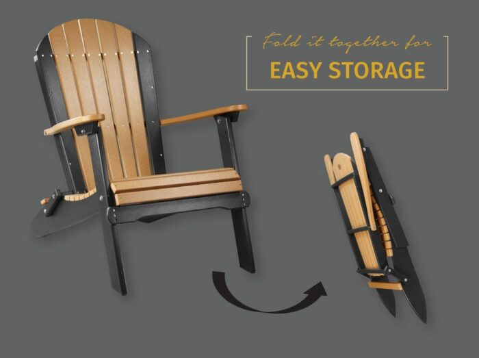 Folding Adirondack Chair Cedar Black Copy 700x523 