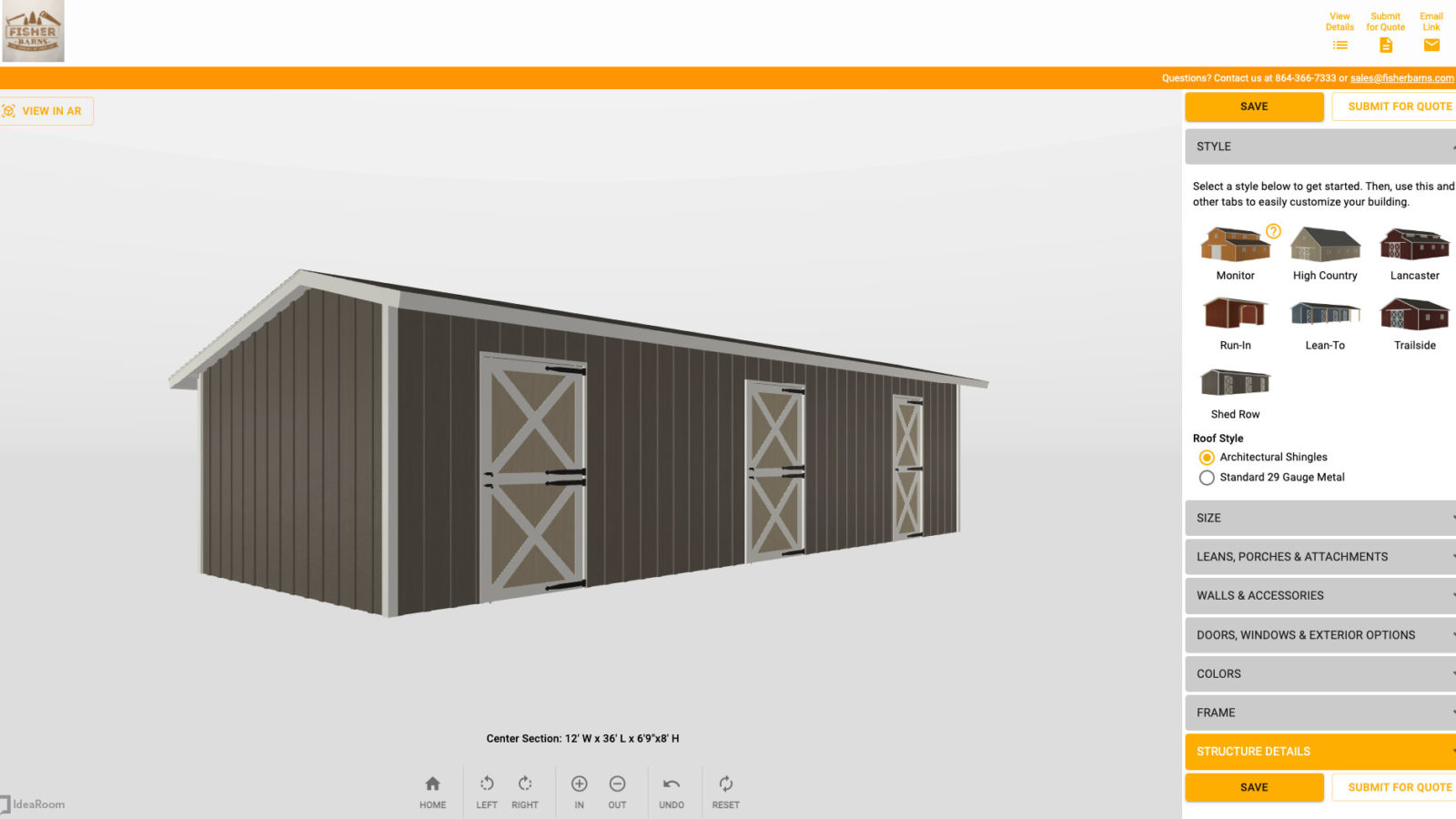 exterior of great quality 3d horse barn designer for shed row barns for sale in abbeville SC
