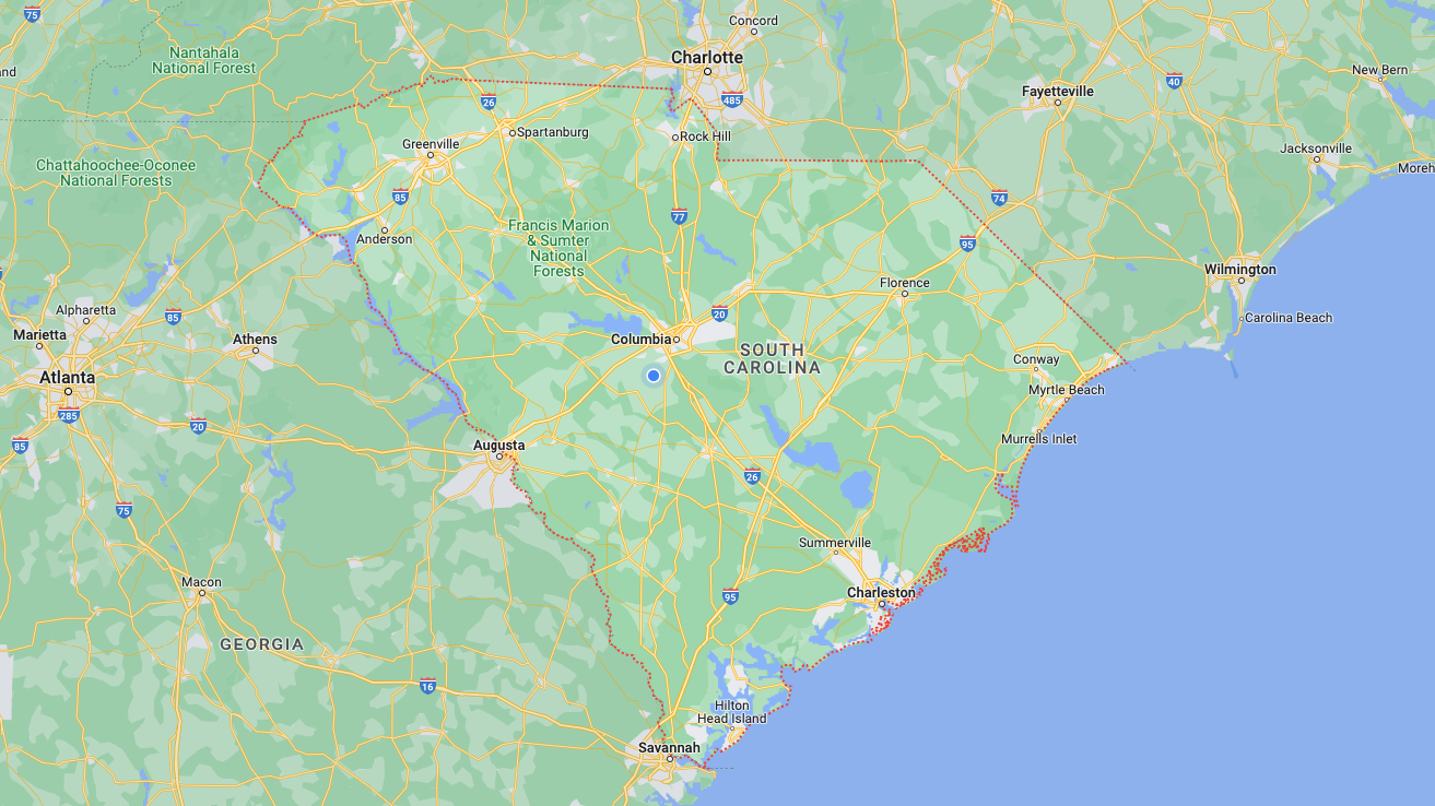 map of SC for shed permits in south carolina article