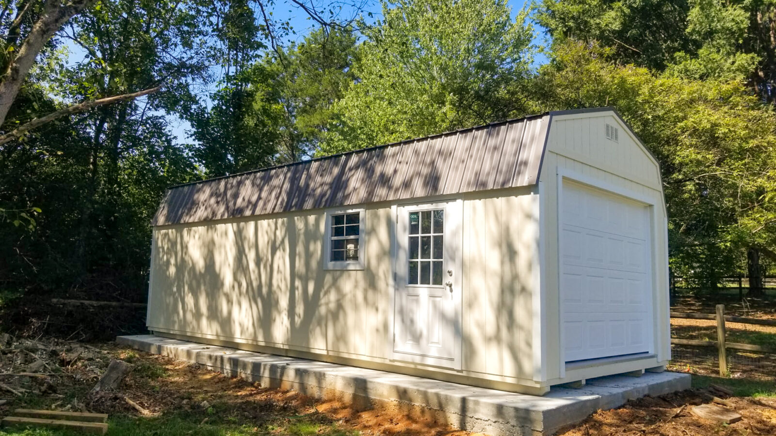 yellow and brown garage that may need to fulfill shed requirements in SC