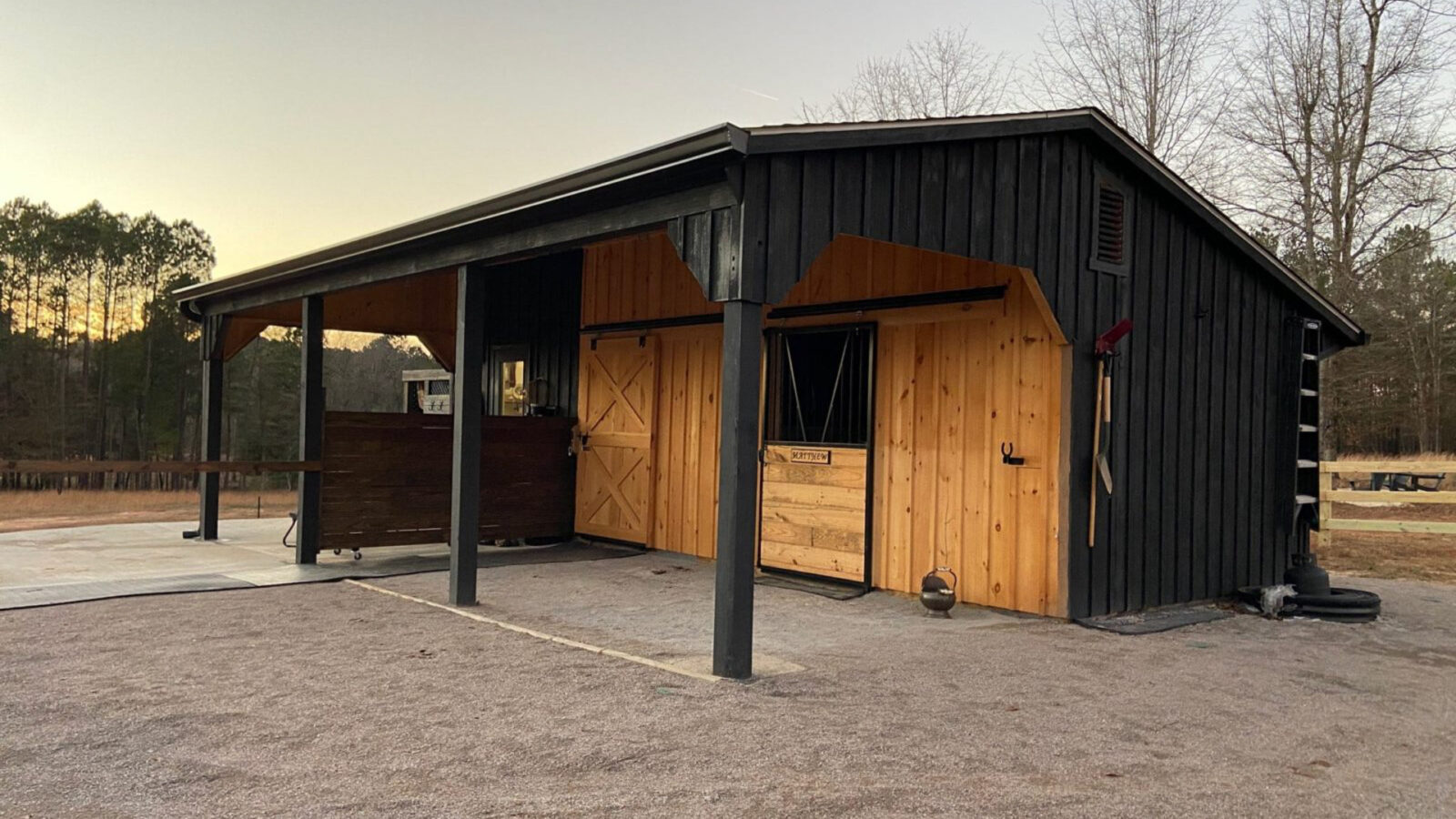 A Lean-To Horse Barn Style.