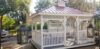 exterior of a beautiful white gazebo for sale