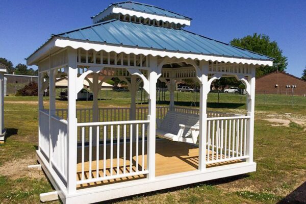 beautiful blue and white outdoor living structure gazebo for sale